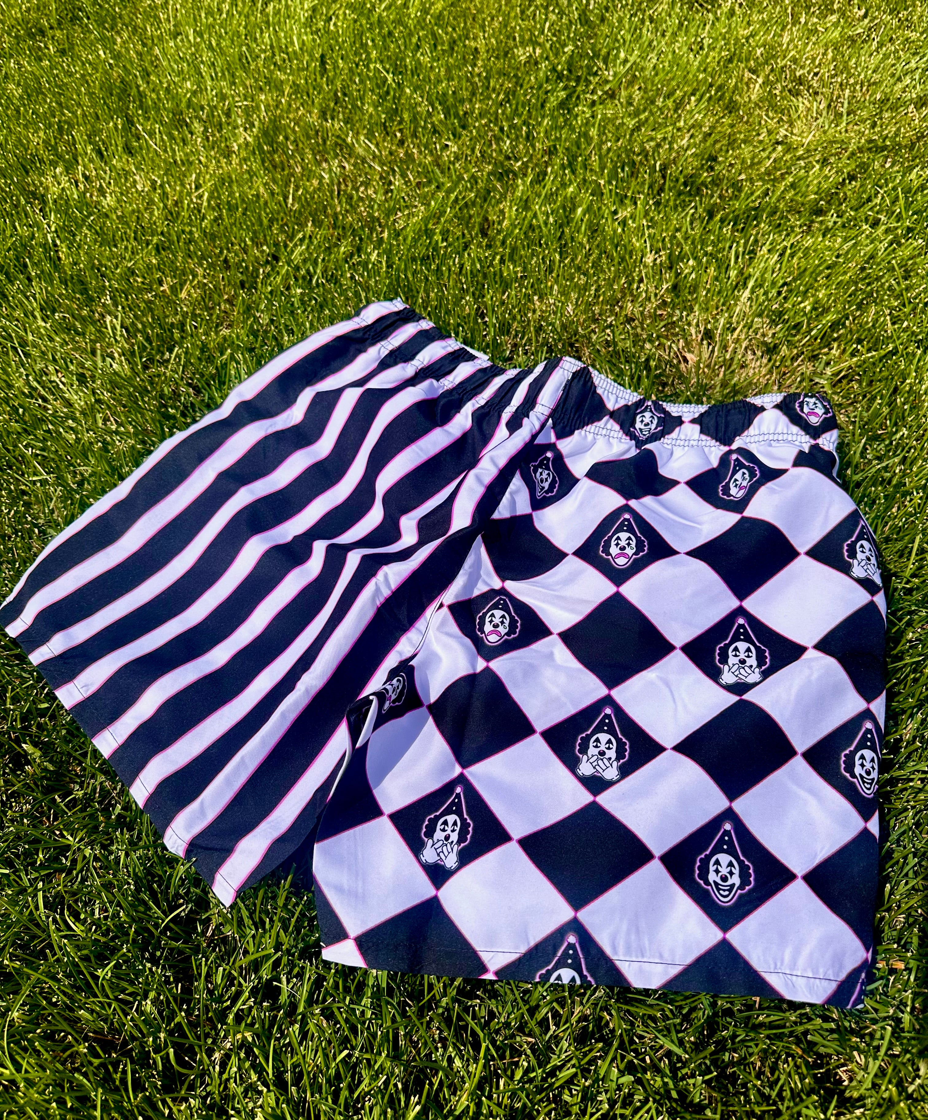 Small Pink Clown Swim Trunks