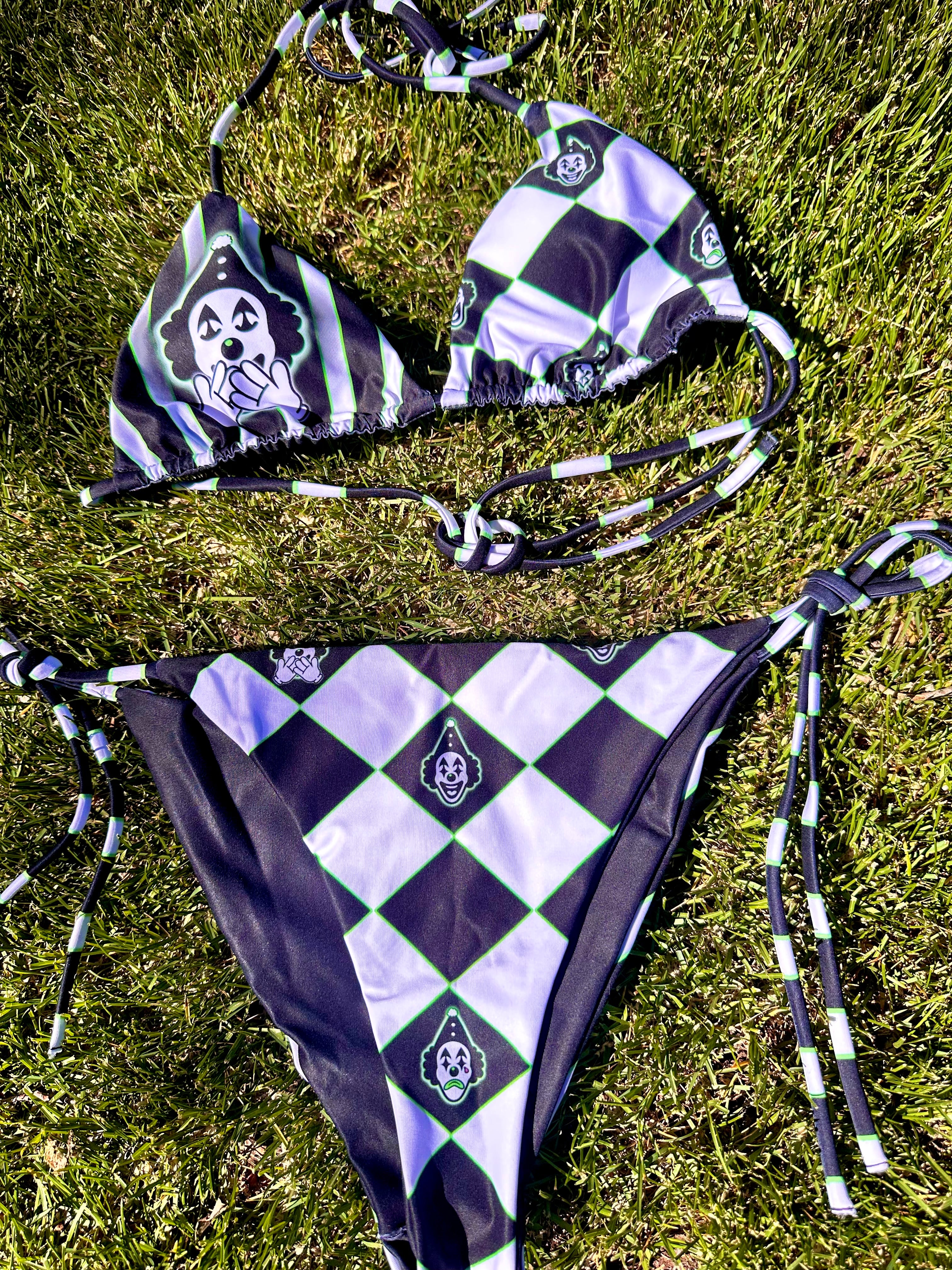 Medium Green Clown Bikini