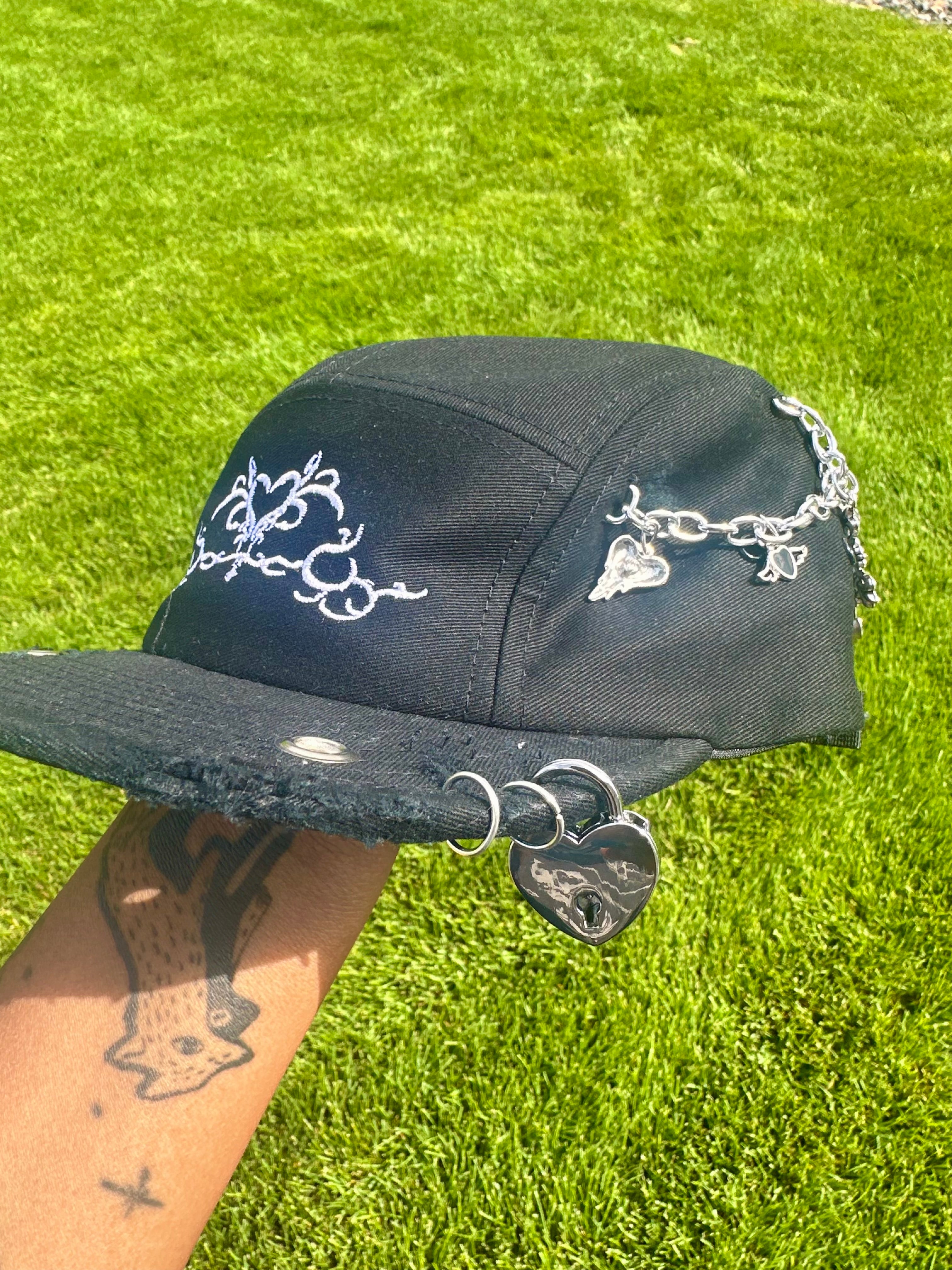 Hearted Pierced 5 Panel Hat