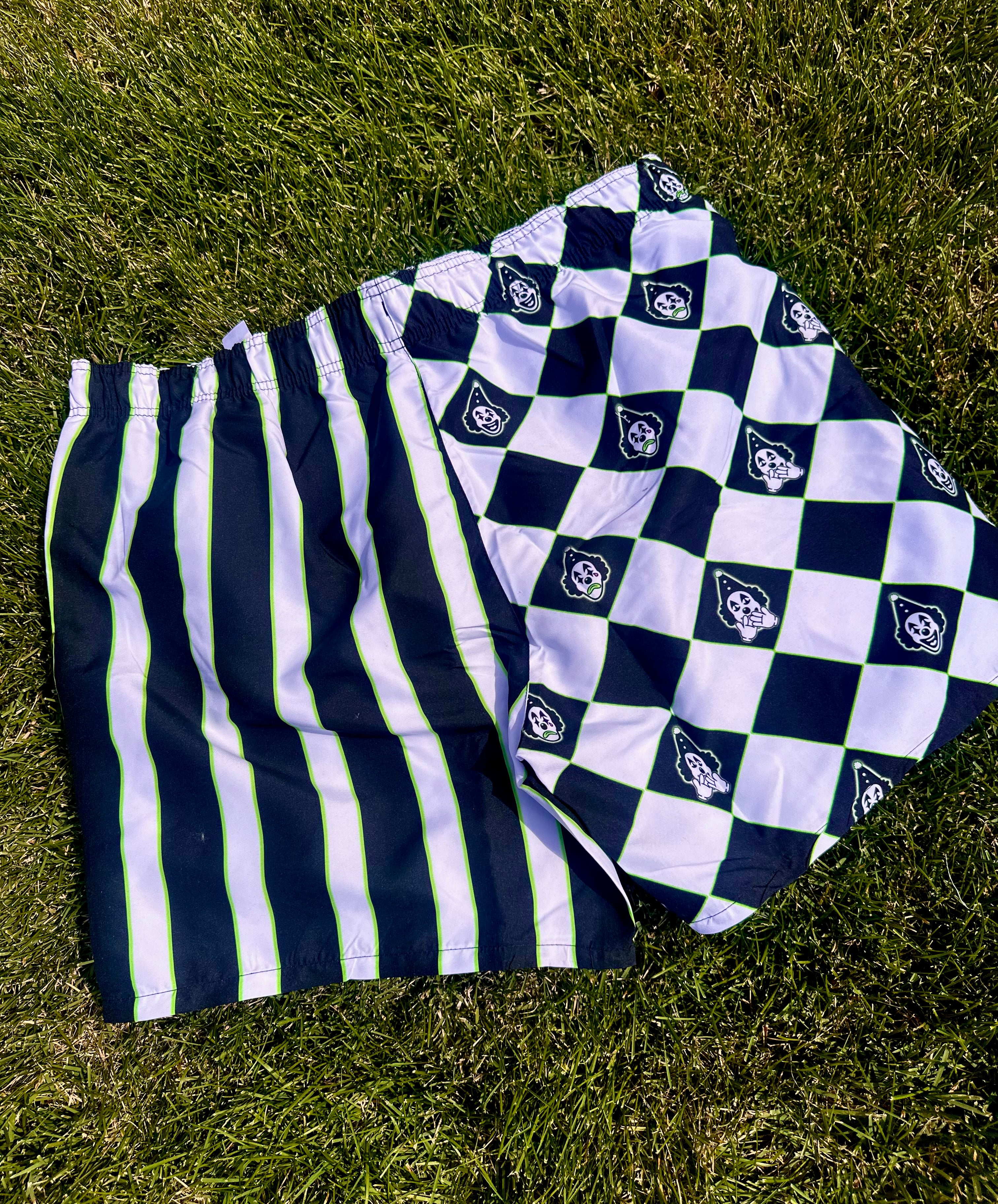 3XL Green Clown Swim Trunks