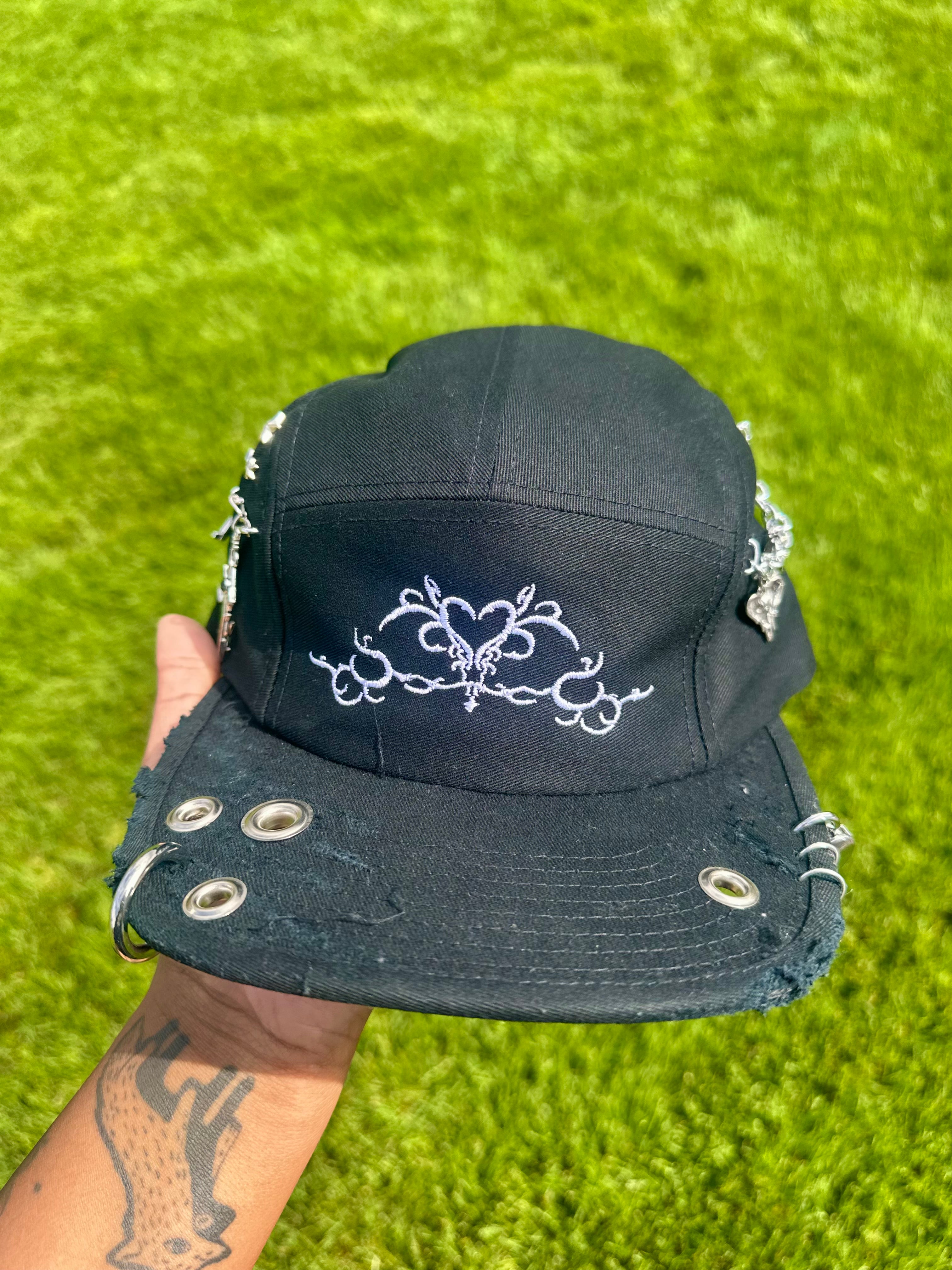 Hearted Pierced 5 Panel Hat