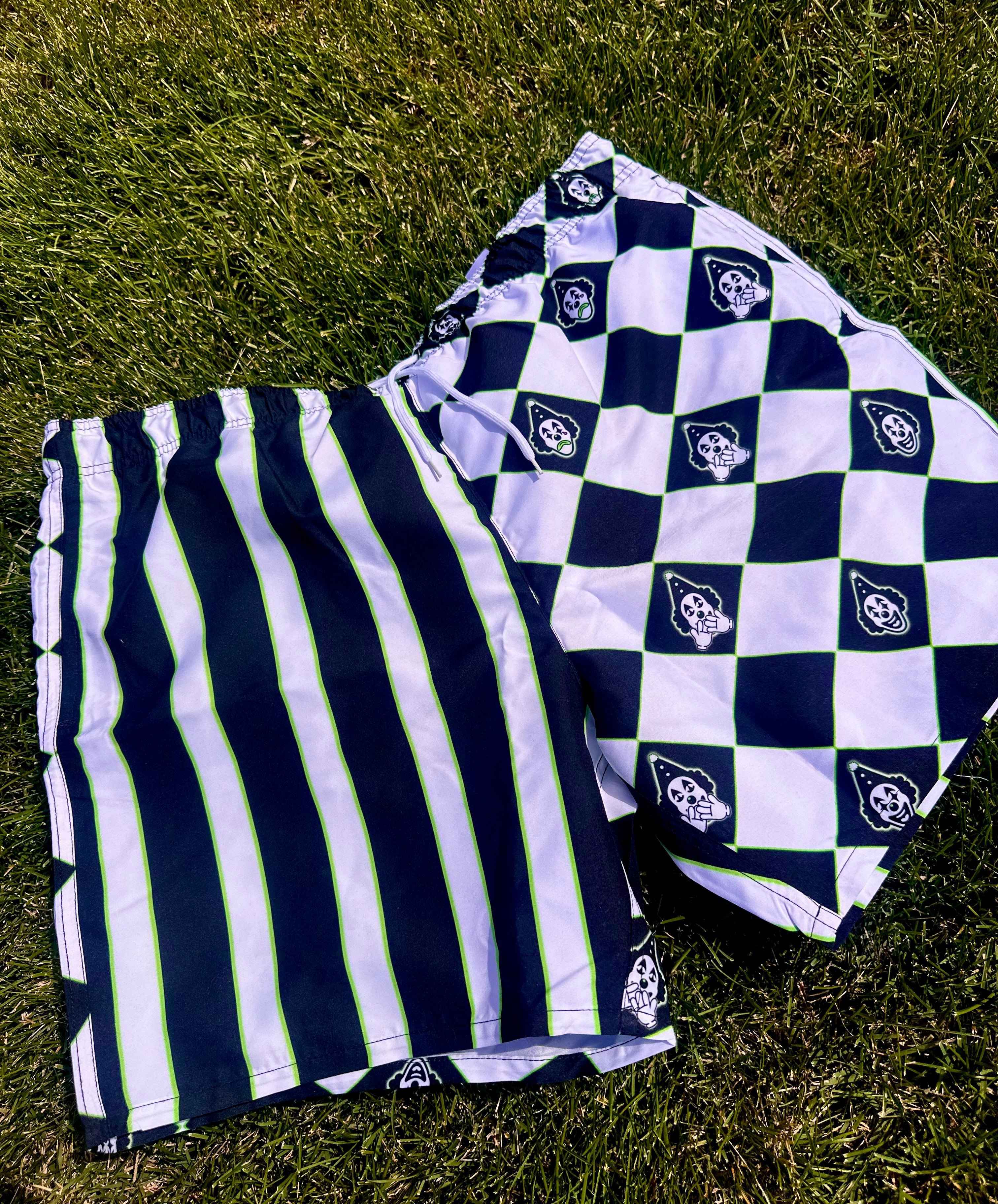 3XL Green Clown Swim Trunks