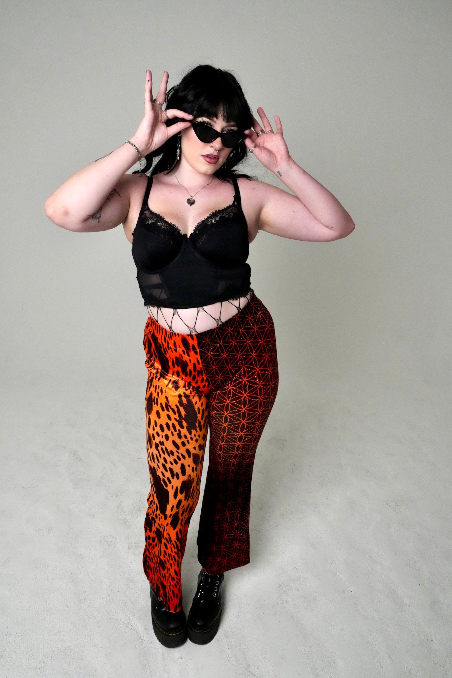 Neon Cheetah Velvet Flares