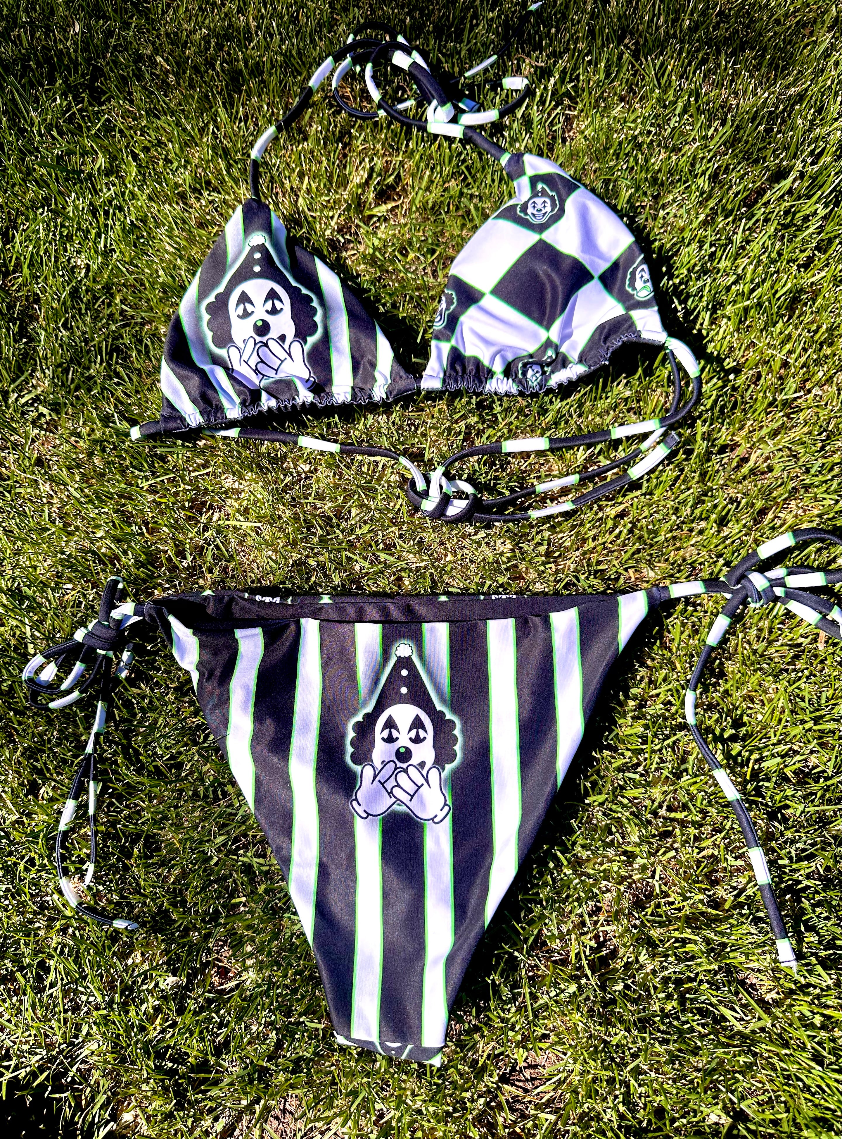 Medium Green Clown Bikini